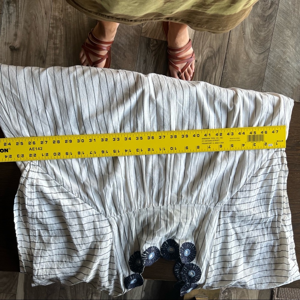 MADEWELL Embroidered Butterfly Dress in Stripe|lightweight striped cotton|medium - Picture 6 of 8